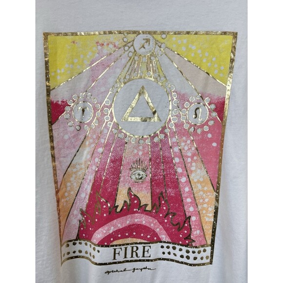 Spiritual Gangster Graphic T-Shirt XL "Fire Within Me" Mystical Zodiac Celestial - Picture 5 of 14